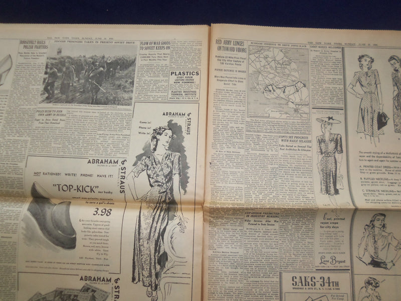 1944 JUNE 18 NEW YORK TIMES - AMERICANS THREATEN TO TRAP CHERBOURG FOE - NP 6571
