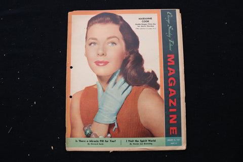 1957 JANUARY 6 CHICAGO SUNDAY TRIBUNE MAGAZINE - MARIANNE COOK COVER - E 24981