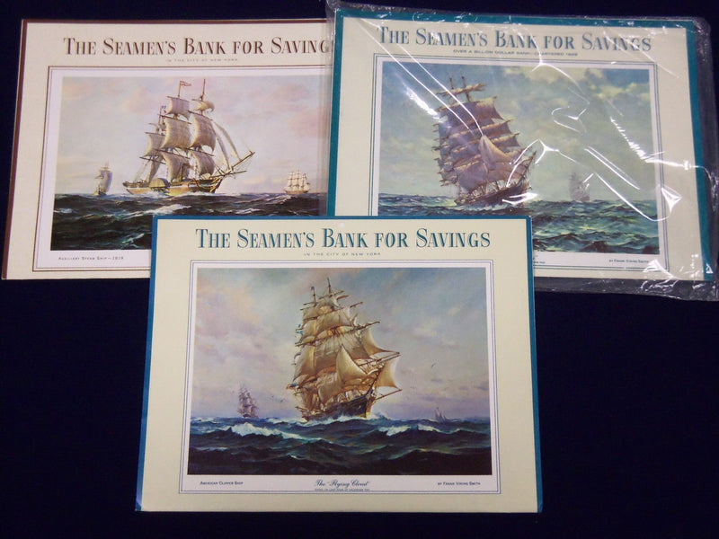 1969-1974 SEAMEN'S BANK FOR SAVINGS CALENDAR LOT OF 3 - FRANK SMITH - J 1936