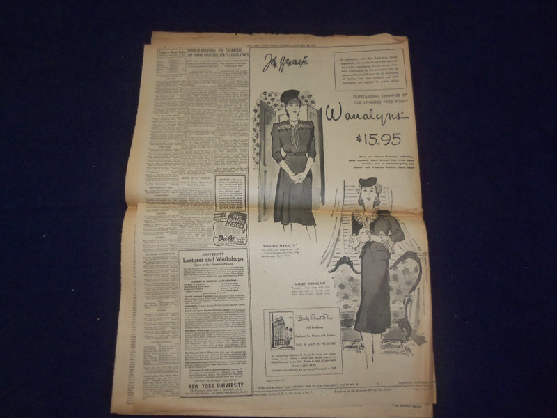 1945 JAN 22 NEW YORK TIMES -ALLIES NOW IN REICH PROPER IN EAST AND WEST- NP 6659