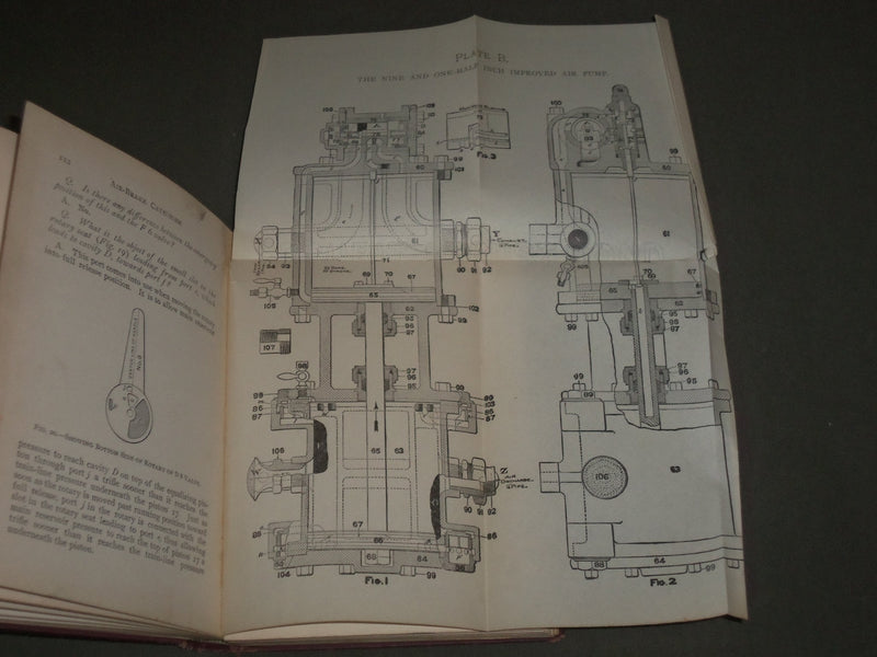 1900 AIR-BRAKE CATECHISM BOOK BY ROBERT H. BLACKALL - NICE FOLD-OUTS - KD 4562