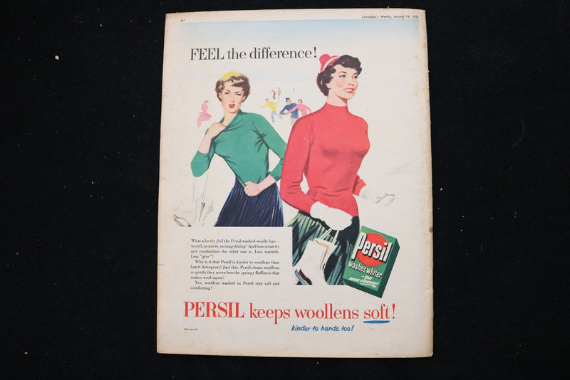 1956 JANUARY 14 EVERYBODY'S MAGAZINE - PIER ANGELI COVER - E 25916