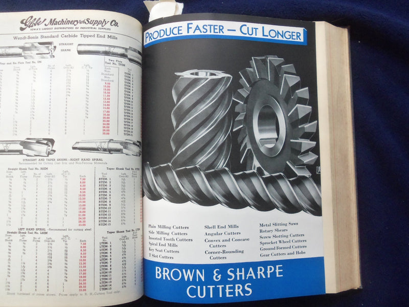 1949 GLOBE MACHINERY AND SUPPLY CO. HARDCOVER CATALOG NO. 50 - IOWA - R 98H