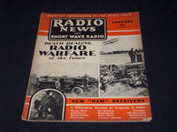1936 JANUARY RADIO NEWS & SHORT WAVE RADIO MAGAZINE - RADIO WARFARE - E 4819