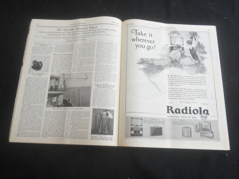 1925 JULY SCIENTIFIC AMERICAN MAGAZINE - IN THE WAKE OF KING TIDE - B 5535P