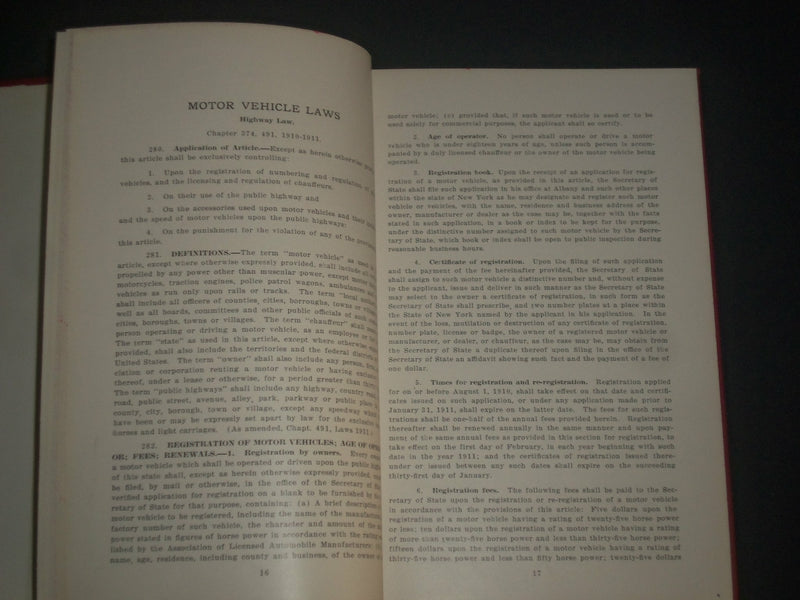 1913 LEGAL GUIDE FOR THE AUTOIST BOOK BY EVERETT WARD - STROBRIDGE - KD 5444