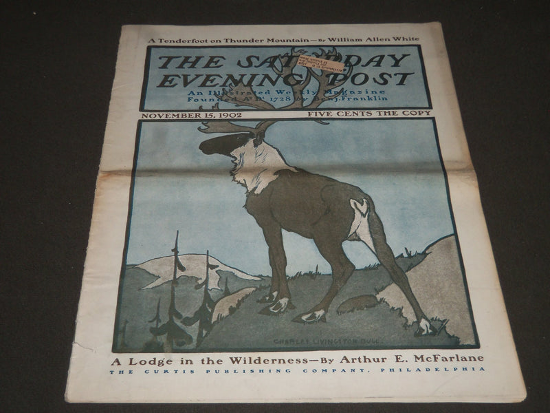 1902 NOVEMBER 15 THE SATURDAY EVENING POST MAGAZINE - ILLUSTRATED COVER- SP 1065