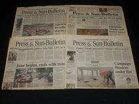 1989-1999 BINGHAMTON PRESS & SUN BULLETIN NEWSPAPERS LOT OF 35 - NP 1335A