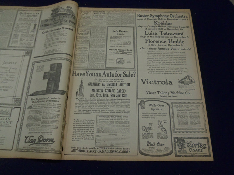 1920 NOVEMBER 30 NEW YORK TIMES - SINN FEINERS KILL 16 POLICE CADETS - NT 8456