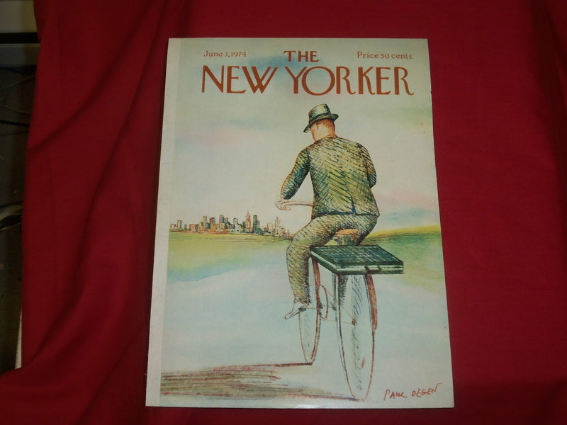 1974 JUNE 3 NEW YORKER MAGAZINE FRONT COVER ONLY - GREAT ART FOR FRAMING