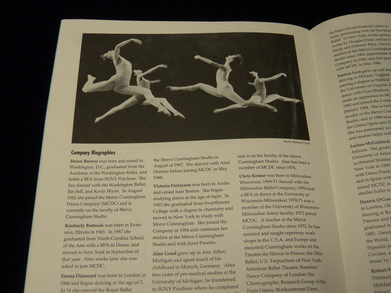1989 SEPTEMBER 16-24 CELEBRATING MERCE CUNNINGHAM PROGRAM - BERKELEY - J 5120