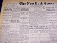 1931 MAY 27 NEW YORK TIMES - SPEED PLANE FALLS KILLING FOUR ABOARD - NT 2444