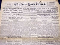 1947 MARCH 8 NEW YORK TIMES - LEWIS SEES U. S. POWERLESS - COAL STRIKES - NT 159