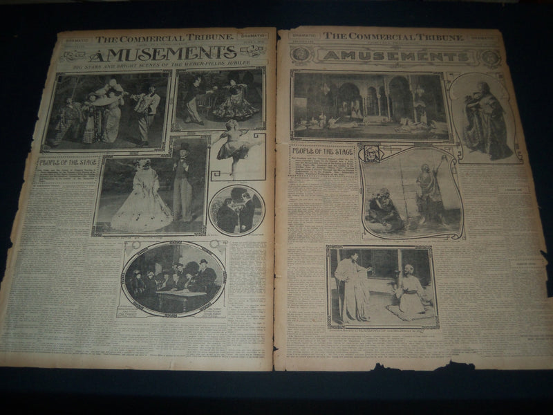 1912 CINCINNATI COMMERCIAL TRIBUNE DRAMA SECTIONS LOT OF 8 ISSUES - NTL 96