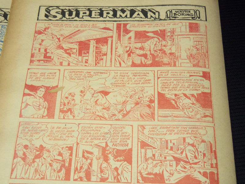 1952 DIARIO DE COSTA RICA DOMINGO COLOR COMICS LOT OF 13 - SUPERMAN - NP 2152V