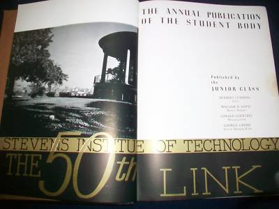 1939 THE LINK STEVENS INSTITUTE OF TECHNOLOGY HOBOKEN NJ YEARBOOK - YB 28