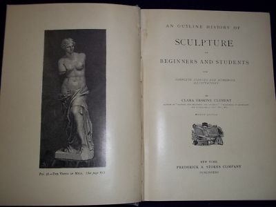 1885 SCULPTURE FOR BEGINNERS & STUDENTS BOOK BY CLARA ERSKINE-CLEMENT - KD 728D