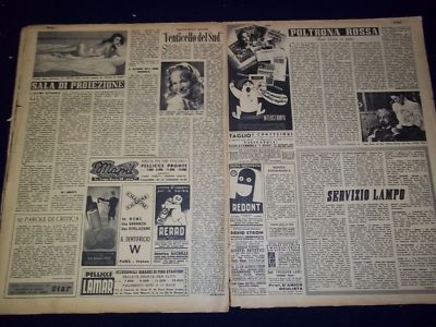 1946 FEBRUARY 23 STAR ITALIAN MAGAZINE LINDA DARNELL COVER - PHOTOS - NP 951