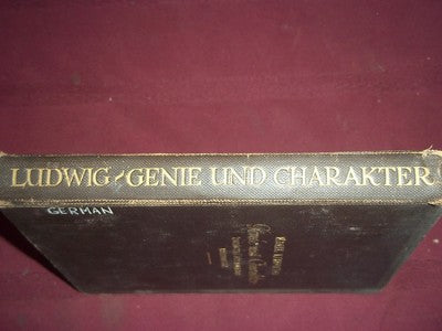 1927 GENIE UND CHARAKTER BOOK BY EMIL LUDWIG - GERMAN - KD 697