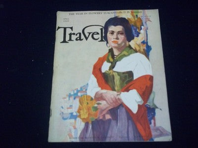 1929 APRIL TRAVEL MAGAZINE - A NEAPOLITAN FLOWER GIRL - II 1960