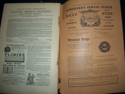 1877-1878 APPLETON'S JOURNAL MAGAZINE LOT OF 11 ISSUES - GREAT ADS - WR 696