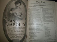 1906 THE CRITIC MAGAZINE LOT OF 4 DIFFERENT ISSUES - NICE ADS & ARTICLES- WR 628