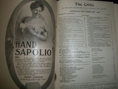 1906 THE CRITIC MAGAZINE LOT OF 4 DIFFERENT ISSUES - NICE ADS & ARTICLES- WR 628