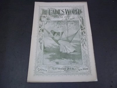 1897 AUGUST THE LADIES' WORLD MAGAZINE - GREAT PHOTOS AND ADS - SP 3023