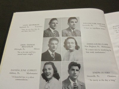 1947 THIEL COLLEGE YEARBOOK - THE ENDYMION - GREENVILLE PENNSYLVANIA - YB 609
