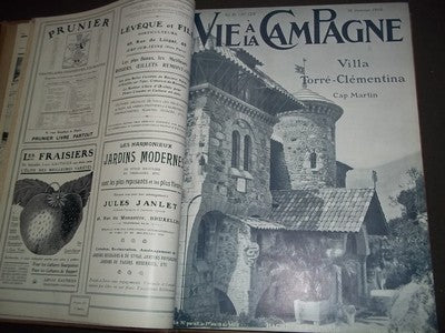 1912 JAN-JUN VIE A LA CAMPAGNE MAGAZINE VOLUME - FRENCH - NICE COVERS - KD 972