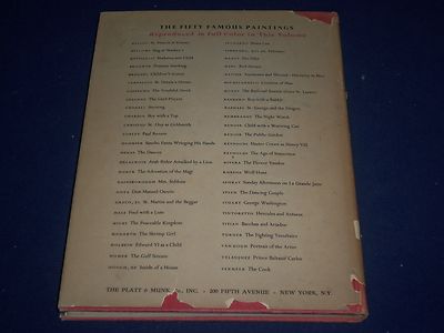 1951 FAMOUS PAINTINGS ART FOR YOUNG PEOPLE HARDCOVER BOOK ALICE CHASE - KD 1594
