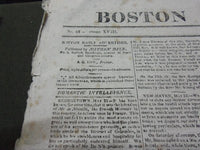 1819 BOSTON DAILY ADVERTISER NEWSPAPER LOT OF 4 DIFFERENT - NP 1478