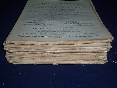 1886 THE ACADEMY WEEKLY REVIEW OF LITERATURE LOT OF 37 ISSUES - LONDON - O 2385