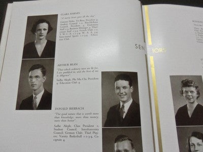 1936 THIEL COLLEGE YEARBOOK - THE ENDYMION - GREENVILLE PENNSYLVANIA - YB 610