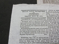 1819 BOSTON DAILY ADVERTISER NEWSPAPER LOT OF 4 DIFFERENT - NP 1478