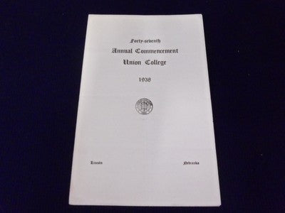 1938 UNION COLLEGE YEARBOOK - GOLDEN CORDS - LINCOLN NEBRASKA - YB 194
