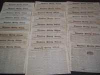 1832 JUL-OCT BOSTON DAILY ATLAS NEWSPAPER LOT OF 26- VOL I - HENRY CLAY- NP 1453