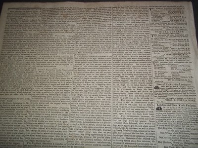 1825 SEP-NOV NATIONAL GAZETTE & LITERARY REGISTER NEWSPAPER LOT OF 10 - NP 1433