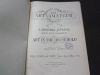 1895-1896 ART AMATEUR MAGAZINE BOUND VOLUME - GREAT ILLUSTRATIONS - KD 3050