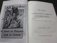 1917-1918 STORY OF THE MASSACHUSETTS COMMITTEE OF PUBLIC SAFETY BOOK - KD 1775L