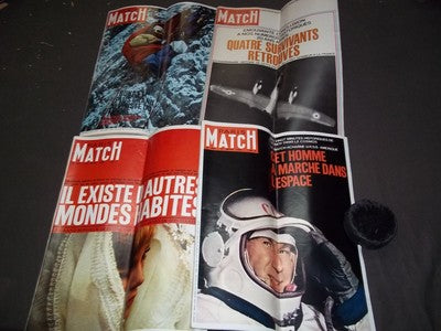 1965 MAR-APR MATCH MAGAZINE LOT OF 4 - FRENCH IN ORIGINAL ENVELOPES - O 1980