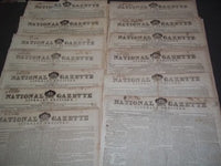 1826 NATIONAL GAZETTE & LITERARY REGISTER NEWSPAPER LOT OF 13 - NP 1432