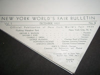 1937 DECEMBER NEW YORK WORLD'S FAIR BULLETIN BOOK INTERNATIONAL NUMBER -II 2335