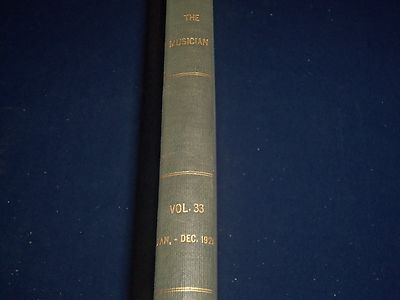 1928 JANUARY-DECEMBER THE MUSICIAN BOUND VOL NO. 33 - YEHUDI MENUHIN - KD 1765