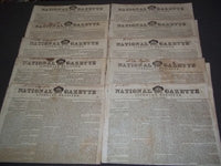 1825 SEP-NOV NATIONAL GAZETTE & LITERARY REGISTER NEWSPAPER LOT OF 10 - NP 1433