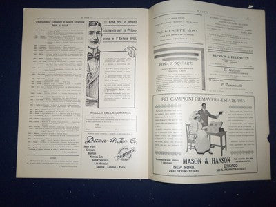1912-1914 IL SARTO ITALIAN MAGAZINE LOT OF 30-1915 TESTIMONIALS MAGAZINE- O 1851