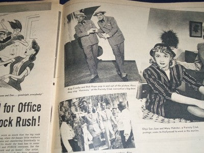 1947 OCTOBER 5 MIRROR MAGAZINE SECTION - RITA HAYWORTH AD - HART - II 7497
