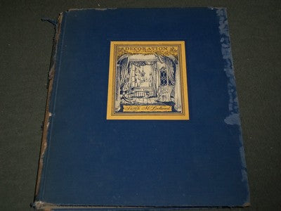 1934 DECORATION PAST PRESENT & FUTURE BOOK BY LOCKWOOD - ILLUSTRATIONS - KD 1124