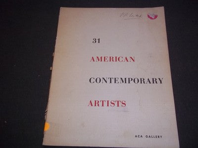 1959 31 AMERICAN CONTEMPORARY ARTISTS CATALOG - ACA GALLERY - II 8038