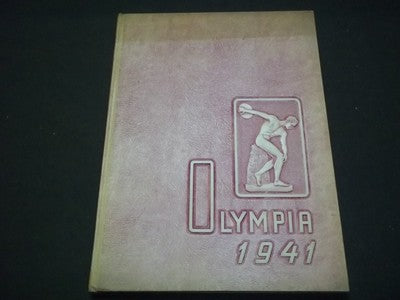 1941 THE OLYMPIA PANZER COLLEGE YEARBOOK - NEW JERSEY - AUTOGRAPHS - YB 340